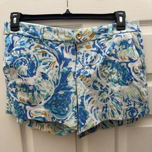 Lilly Pulitzer shorts, size 12, blue/gold